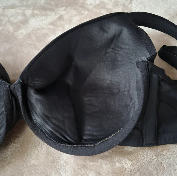 Cacique Intimates Black Women's Bra Size 38F Underwired Padded - Picture 10 of 13